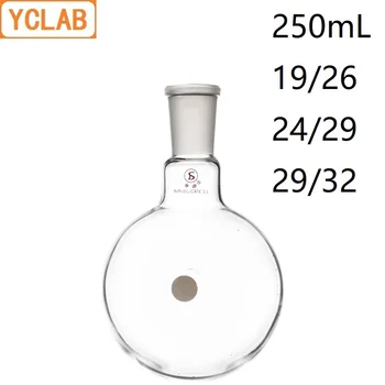 YCLAB 250mL 19/26 & 24/29 & 29/32 Vre Bučko z Okroglim Dnom Boro 3.3 Stekla Standard Tleh Usta Destilacijo Destilacijo