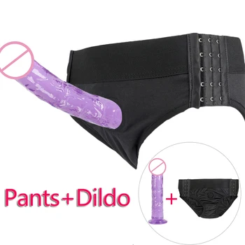 Nosljivi Strapon Penis Za Lezbijke, Nastavljiv Hlačke Super Velik Velik Dildo priseska Sex Igrače za Žensko Dildos Hlače