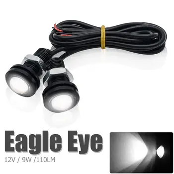 2Pcs 18 MM 110LM Avto LED Eagle Eye Luči za Dnevno Vožnjo DRL Backup Svetlobe Bela