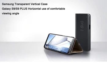 Ogledalo Primeru Telefon Za Samsung Galaxy S9 S9 Plus S9Plus Original All Inclusive Anti-padec Pametne Spanja Elektronske Pokrov