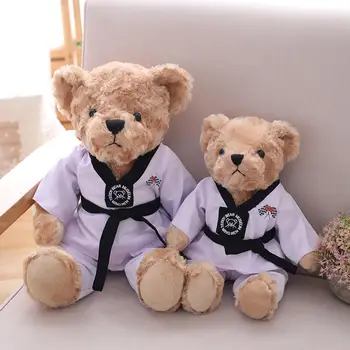 Novo srčkan medvedek taekwondo bear cub lutka nekaj otrok je majhen teddy plišastih lutka valentinovo darilo božično darilo pomirja lutka