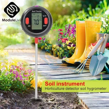 5 V 1 Digitalni PH Meter Tester Tal, Vode, Vlage, Spremljanje Temperature Temp in Vlažnost Analiza Sončni svetlobi Tester Za Vrtnarjenje