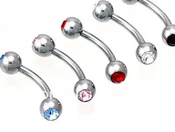 Jekla draguljev krivulja ušesni hrustanec tragus helix obrvi štangla obroči body piercing nakit brezplačna dostava