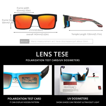 KDEAM Vroče Prodaje 2020 Polarizirana Šport Kvadratnih sončna Očala, ki Potujejo UV400 Moški Ženske Trendovska sončna Očala Ogledalo Odtenki PC z ohišjem