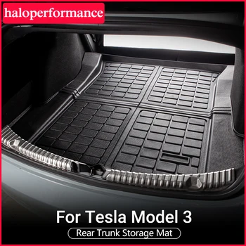 Model3 Avto Dodatki Za Tesla Model 3 Trunk Preproge Avto Zadaj Prtljažnik za Shranjevanje Mat Tovorni Pladenj Vodoodbojne Zaščitne Blazine za 2019