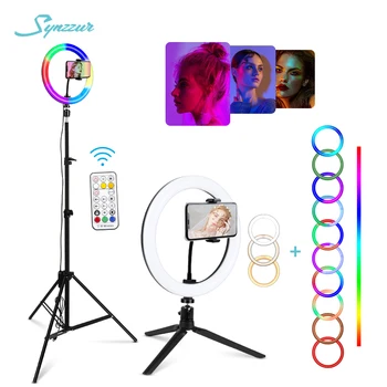RGB Led Obroč Svetlobe S Stojalom pisane Razsvetljavo 29 Colorlight,3 Običajni Načini Zatemniti Selfie 10palčni Obroč Svetlobe Za Youtube Video