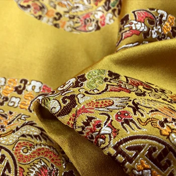 Gosto Starodavni Kitajski Kostum Obleko Oblačilo Krpo Kimono Cos Zlata, Svile Saten Damasta Jacquardske Brocade Šivanje Tkanine Peony Serije