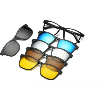 BRERONE Ultra-lahkih Polarizirana Posnetek Na sončna Očala Moški Ženske Magnetni Očala Eyeglass Okvirji TR90 Optičnih Očal Okvir 2201