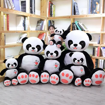 Nove 60 cm/80/100CM Srčkan Big Panda Lutka Plišastih Igrač Živali Vzglavnik Otroški Rojstni dan, Božič, Darila, Igrače, Risanke Veliko Blazino Na Posteljo