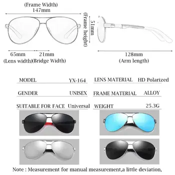 YSYX Moške Aluminija Polarizirana sončna Očala Proti bleščanju Očala Letnik Vožnje Pripomočki sončna očala Za Moške gafas de sol XY164