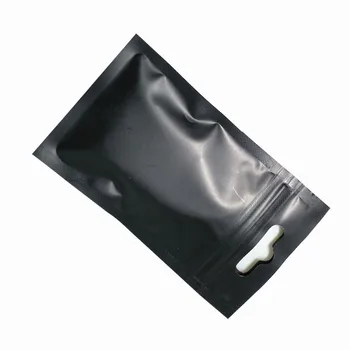 Motnega, Prozorne Plastike Aluminijasto Folijo Zip Lock Paket Vrečke Matte Black Zadrgo Mylar Folijo Vrečko Elektronska Pribor Torbica Za Shranjevanje