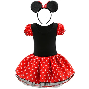 Baby Dekleta Minnie Mickey Princesa Obleko Otroci Božična Risanka Miško Oblačila Glavo Otroki Pustni Rojstni Dan Kostumi