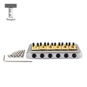 Tooyful 1 Komplet Kitaro Zamenjava Osnovnih Most Golden Sedlo za 6 Niz Električnih/Cigar Polje Kitara Deli