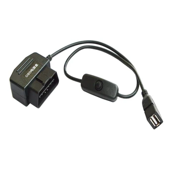 Avto OBD DVR /DCR Izključno Moč Polje izhod 5V 2A USB Adapter za Polnilnik Za iphone, samsung MP3 Polnjenje z stikalo za nadzor