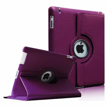 Flip PU Usnjena torbica Za iPad 2 3 4 360 Stopinj Vrtljivo Cover za iPad 2 3 4 Pametnih Tablet Stojalo Držalo Primerih A1395 A1460 A1430