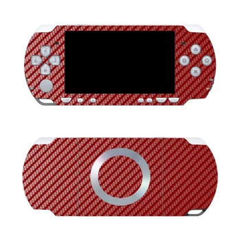 Rdeča Ogljikovih Vlaken Vinil Kože Nalepke Zaščita za Sony PSP 2000 kože Nalepke za PSP2000