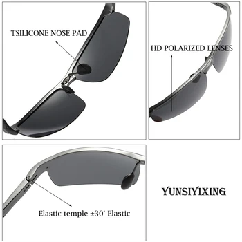 YUNSIYIXING Polarizirana blagovne Znamke moška sončna Očala Aluminija, Magnezija Okvir Vintage sončna Očala Proti Bleščanju Vožnje moška Očala 6517