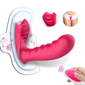 Nosljivi Metulj, Dildo, Vibrator Sex Igrače za Ženske Odraslih G Spot Klitoris Stimulator Brezžični Daljinski upravljalnik z vibriranjem Hlačke