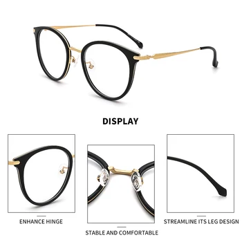 KANSEPT Moda za Ženske Big Obraz Očal Okvir Ins Priljubljena Krog Optični Visoke Kakovosti Očala Okvir Za Ženske #90017