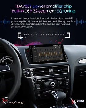 Za Audi Q5 2009-2017 avto smart večpredstavnostna video predvajalnik avto radio-navigacijski sistem GPS, Android 10.0 podporo originalni avto CD system,