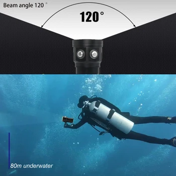 LED Potapljaška Svetilka 20000Lumens 15* L2 LED Podvodna 100m Nepremočljiva Taktično Svetilko ZA Fotografiranje Video Fill Light