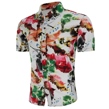 2019 poletje moška majica blagovne znamke majica slim fit majica človek mehko bombažno obleko moški cvet color Plus velikost kratek sleeve majica moški