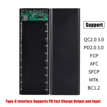 QC3.0 Dvojno USB LCD-Zaslon DIY 10x18650 Baterije Primeru Power Shell Banke Prenosni Zunanje Polje brez Baterije Powerbank Zaščitnik