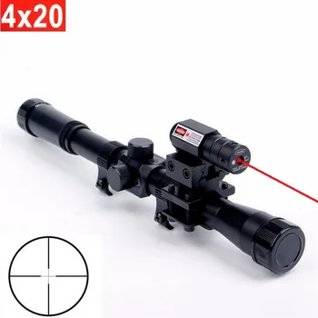 3 V 1 4x20 Lov Pogled Riflescope Pištolo Taktično Samostrel, Optika In Infrardeči Pogled Železnici 11 mm Nastavek Za 22 Kalibra Puške Področje uporabe