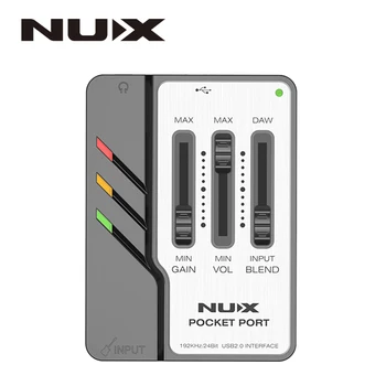 NUX Žep Vrata Prenosni Kitara USB Avdio Vmesnik 192kHz/24-bitno USB Avdio Vmesnik Strokovno Kitare Dodatki