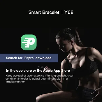 Y68 Bluetooth Smart Ure Za Moške Vodoodbojne Šport Fitnes Tracker Pametna Zapestnica Krvnega Tlaka, Srčnega Utripa Smartwatch