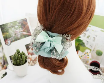 Moda za Dekleta, lase pribor majhne sveže Šifon Čipke glavo gumico elastični trakovi za lase Pokrivalo Ženske