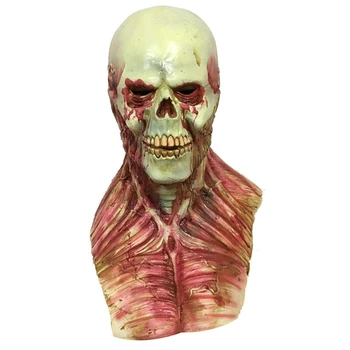 Groza tujec Krvavi Zombi Masko Taljenje Obraz Odraslih iz Lateksa Kostum Halloween Scary Prop