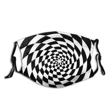 Optične Iluzije, Op Art Black In White Modna Maske Optični Retro Iluzijo Pop Art Vzorec Povzetek Sodobne Črna