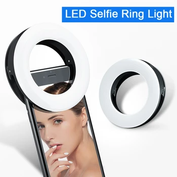 Prenosna LED Selfie Ring Flash Svetlobe Za Mobilni Telefon, Prenosni računalnik Fill Light Za Youtube Tiktok Video USB Polnilne Posnetek Obroč Lučka