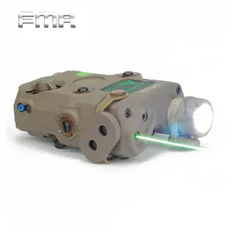 FMA Airsoft AN/PEQ-15 Zelena Pika Laser z Bele Svetlobe LED Taktično Svetilko IR Lučko za Lovske Svetilke Baterije Primeru