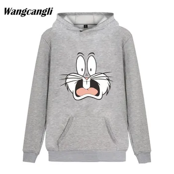 Anime Bugs Bunny tiskanja hoodies ženske/moški jeseni, pozimi harajuku hoodie majica ženske smešno plus velikost Jakno plašč oblačila