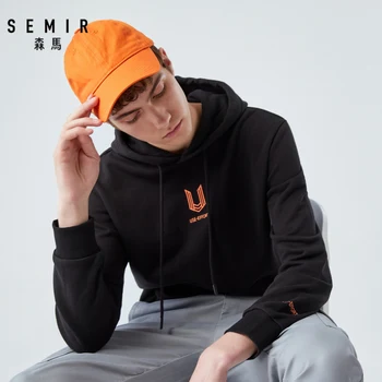 SEMIR Sweatershirt moških hooded hoodies 2019 jeseni novi korejski vezenje hooded moške mladinske bombaž hoodies plima blagovne znamke