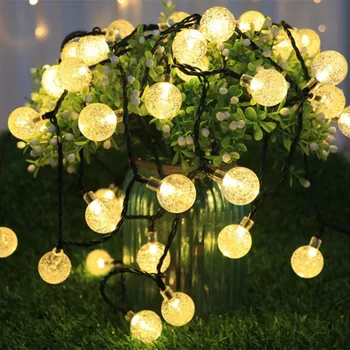 20/50 LED, Kristalno Kroglo Sončne Svetilke Moč Božič LED Niz Vila Luči Sončne Venci na Prostem Poroka Stranka Dekor natalne