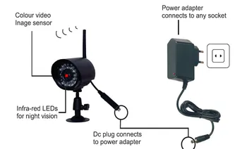 Wifi brezžični varnostni sistem kamere za 2,4 Ghz home video nadzor cctv set w/ 7